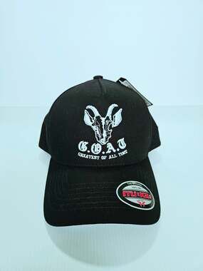 Muka Headwear G.O.A.T Greatest of All Time Black Snapback Hat